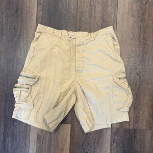 Vintage Daniel Cremieux Mens Khaki Cargo Shorts Size 36 Y2K 90s